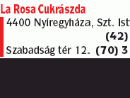 La Rosa Cukrászda