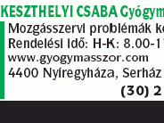 Keszthelyi Csaba Gyógymasszőr