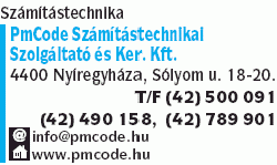   - PmCode Számítástechnikai Szolgáltató és Ker. Kft.