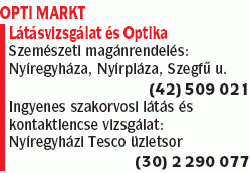   - OPTI MARKT Látásvizsgálat és Optika