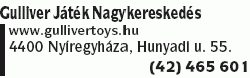   - Gulliver Játék Nagykereskedés