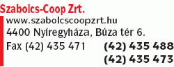   - Szabolcs-Coop Zrt.