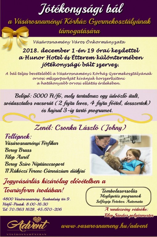   - Adventi Jótékonysági bál